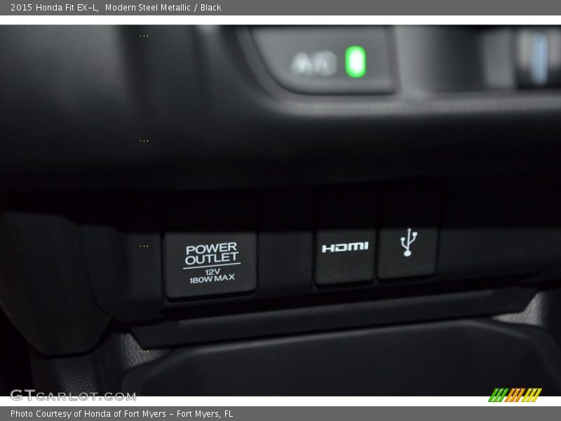 Modern Steel Metallic / Black 2015 Honda Fit EX-L