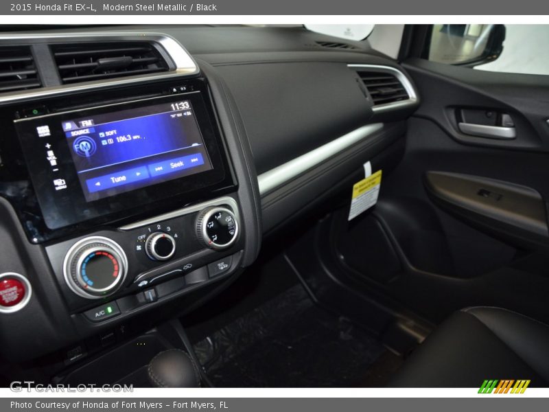 Modern Steel Metallic / Black 2015 Honda Fit EX-L