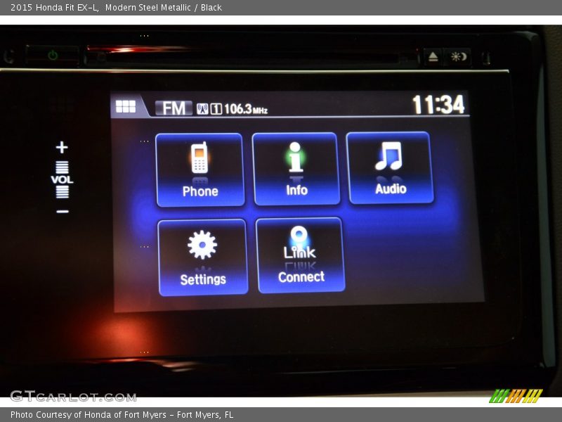 Modern Steel Metallic / Black 2015 Honda Fit EX-L