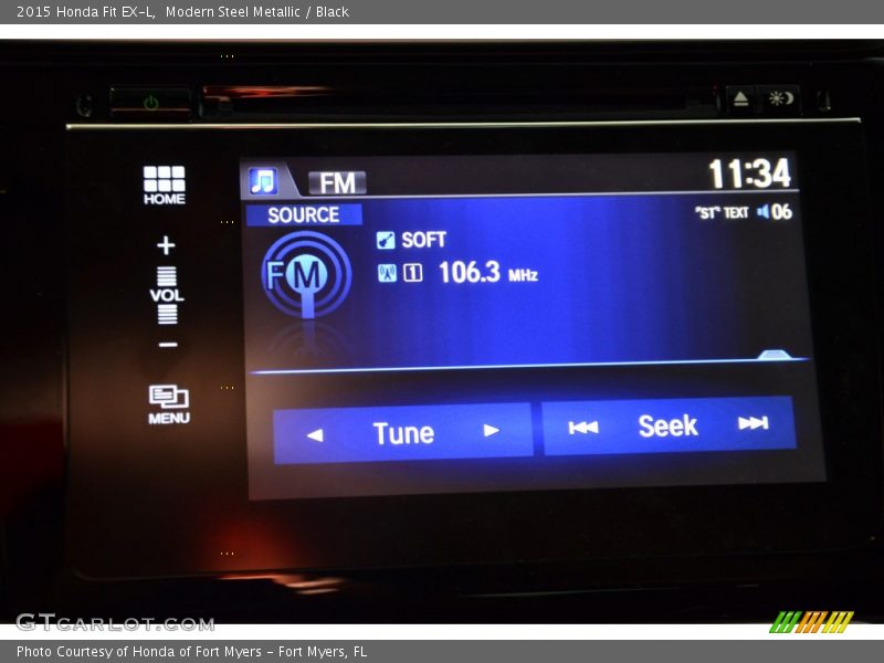 Modern Steel Metallic / Black 2015 Honda Fit EX-L