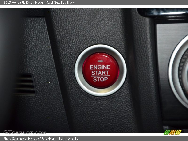 Modern Steel Metallic / Black 2015 Honda Fit EX-L