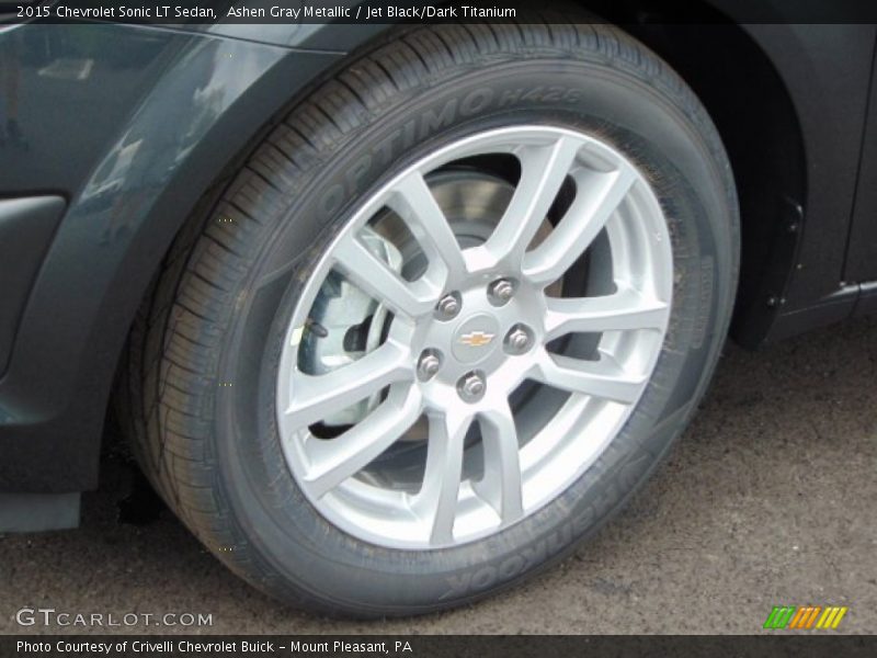 Ashen Gray Metallic / Jet Black/Dark Titanium 2015 Chevrolet Sonic LT Sedan