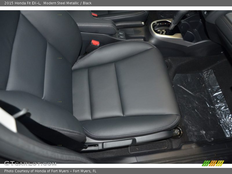 Modern Steel Metallic / Black 2015 Honda Fit EX-L