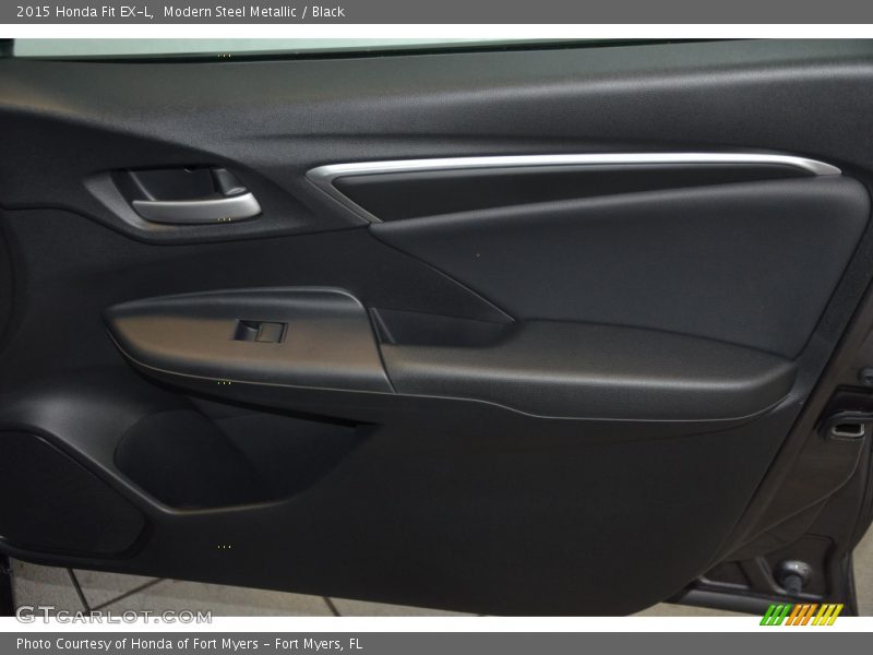 Modern Steel Metallic / Black 2015 Honda Fit EX-L