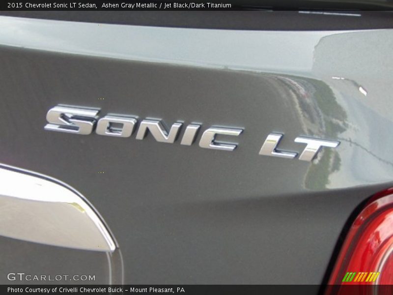 Ashen Gray Metallic / Jet Black/Dark Titanium 2015 Chevrolet Sonic LT Sedan