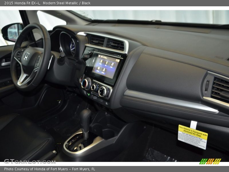 Modern Steel Metallic / Black 2015 Honda Fit EX-L