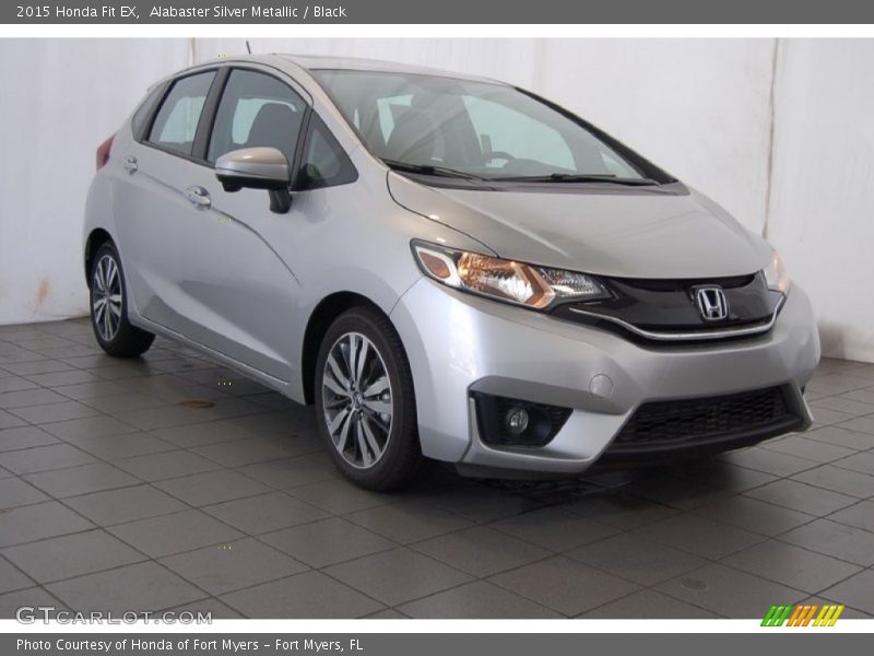 Alabaster Silver Metallic / Black 2015 Honda Fit EX