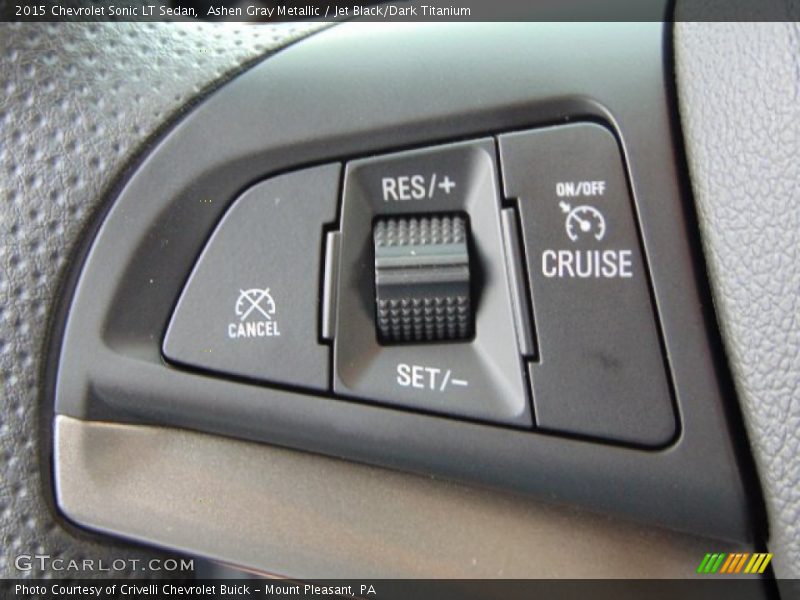 Ashen Gray Metallic / Jet Black/Dark Titanium 2015 Chevrolet Sonic LT Sedan