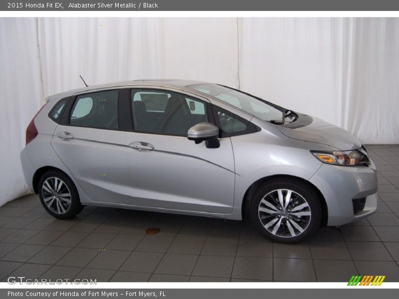 Alabaster Silver Metallic / Black 2015 Honda Fit EX