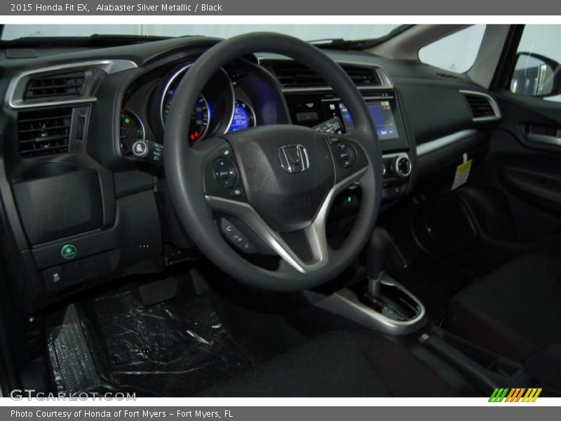 Alabaster Silver Metallic / Black 2015 Honda Fit EX