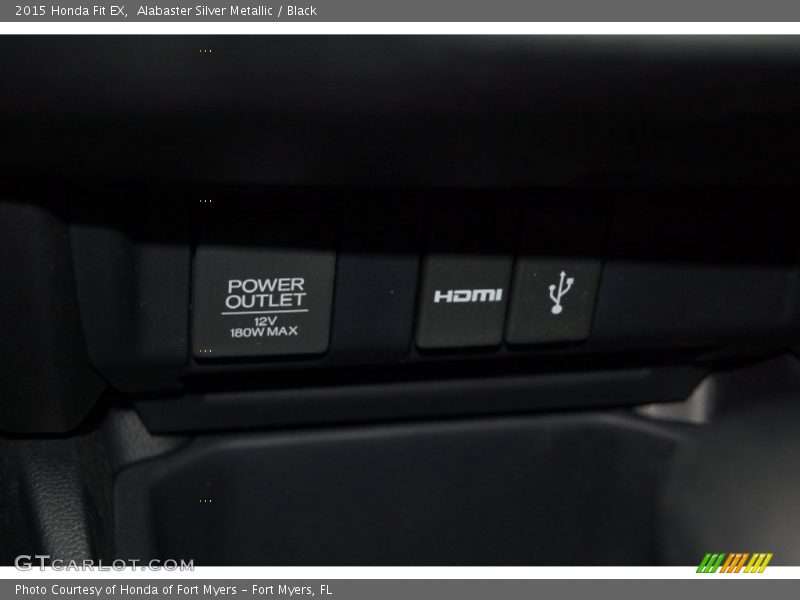 Alabaster Silver Metallic / Black 2015 Honda Fit EX