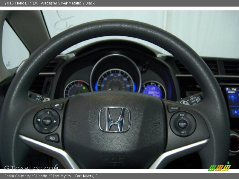 Alabaster Silver Metallic / Black 2015 Honda Fit EX