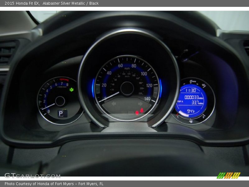 Alabaster Silver Metallic / Black 2015 Honda Fit EX