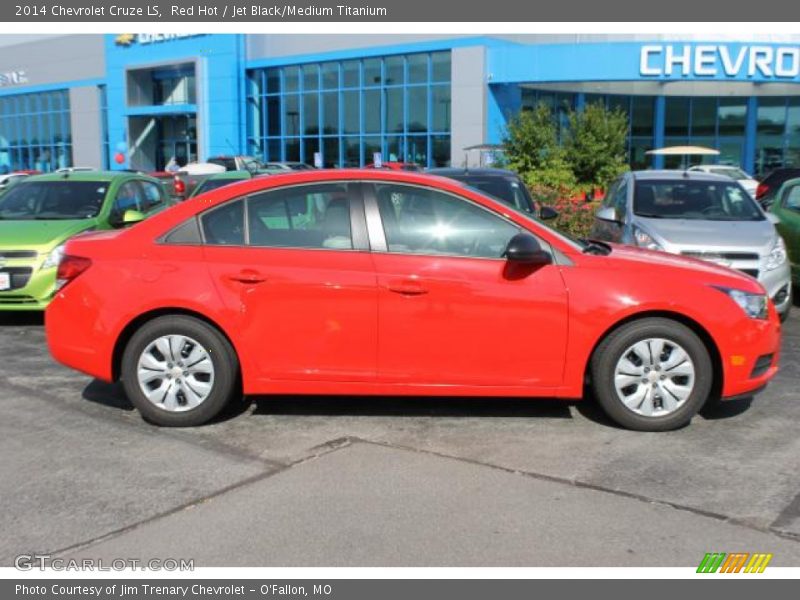 Red Hot / Jet Black/Medium Titanium 2014 Chevrolet Cruze LS