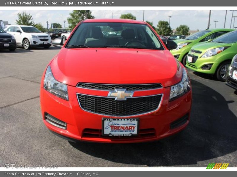 Red Hot / Jet Black/Medium Titanium 2014 Chevrolet Cruze LS