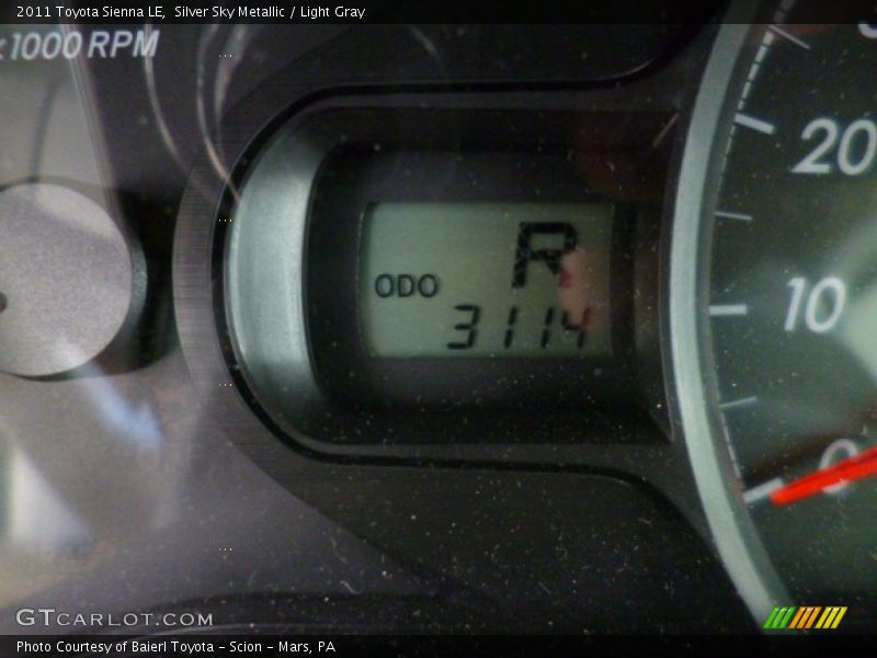 Silver Sky Metallic / Light Gray 2011 Toyota Sienna LE