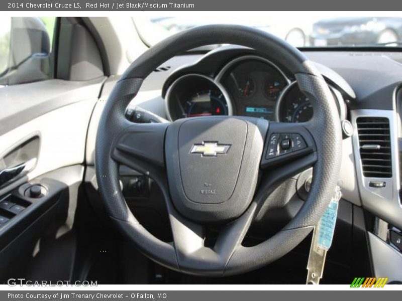Red Hot / Jet Black/Medium Titanium 2014 Chevrolet Cruze LS