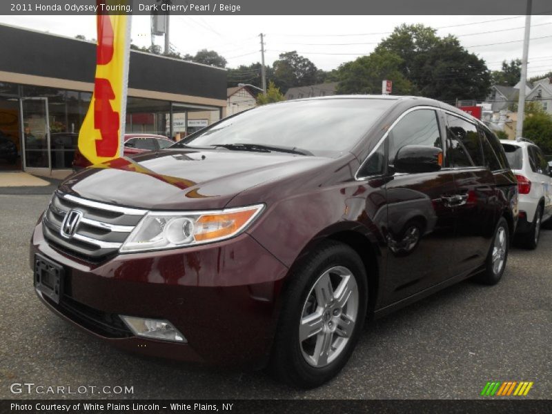 Dark Cherry Pearl / Beige 2011 Honda Odyssey Touring