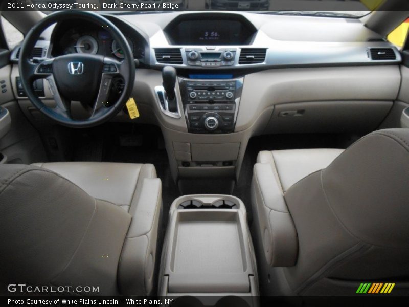 Dark Cherry Pearl / Beige 2011 Honda Odyssey Touring