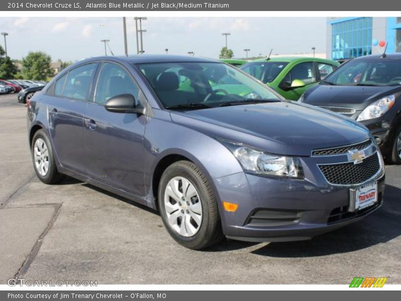 Atlantis Blue Metallic / Jet Black/Medium Titanium 2014 Chevrolet Cruze LS