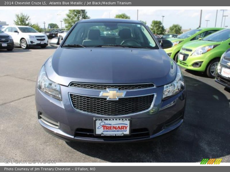 Atlantis Blue Metallic / Jet Black/Medium Titanium 2014 Chevrolet Cruze LS