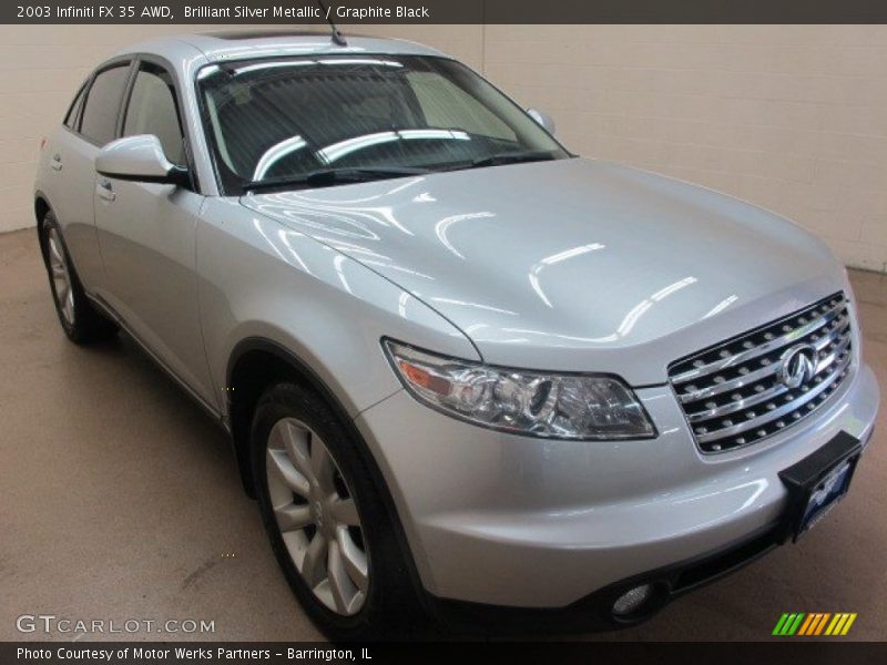 Brilliant Silver Metallic / Graphite Black 2003 Infiniti FX 35 AWD