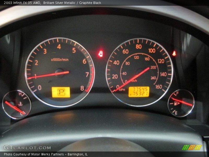 Brilliant Silver Metallic / Graphite Black 2003 Infiniti FX 35 AWD