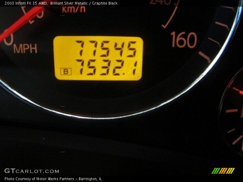 Brilliant Silver Metallic / Graphite Black 2003 Infiniti FX 35 AWD