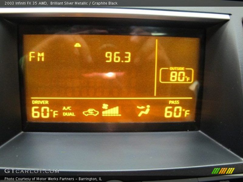 Brilliant Silver Metallic / Graphite Black 2003 Infiniti FX 35 AWD