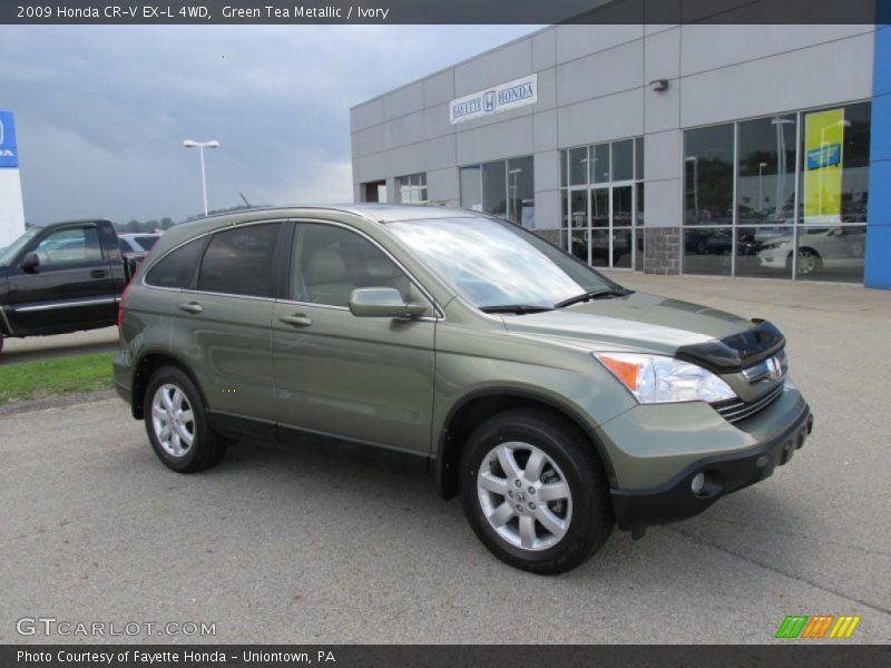 Green Tea Metallic / Ivory 2009 Honda CR-V EX-L 4WD