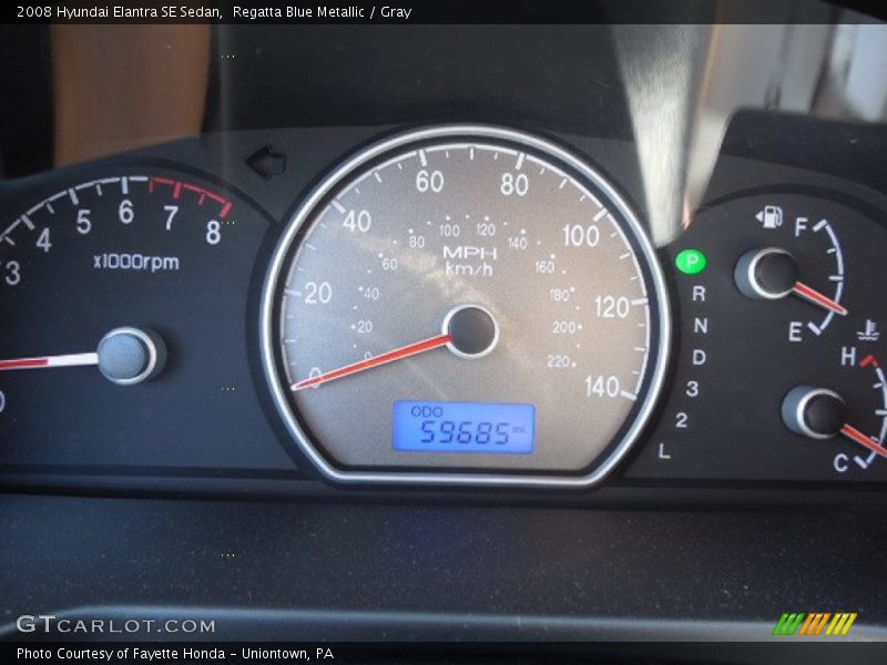 Regatta Blue Metallic / Gray 2008 Hyundai Elantra SE Sedan
