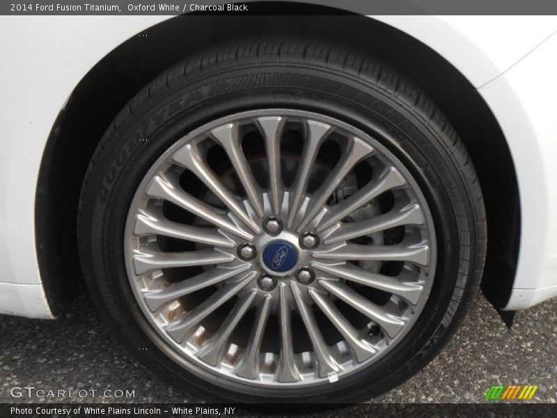 Oxford White / Charcoal Black 2014 Ford Fusion Titanium