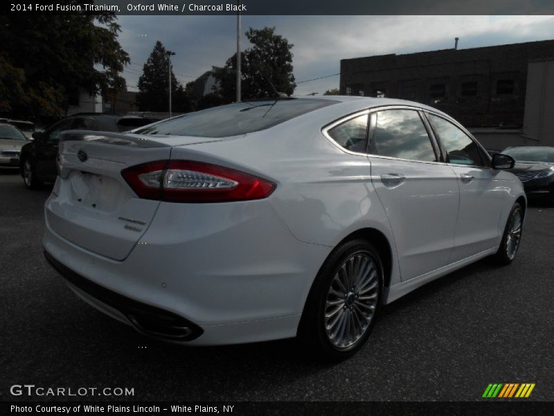 Oxford White / Charcoal Black 2014 Ford Fusion Titanium