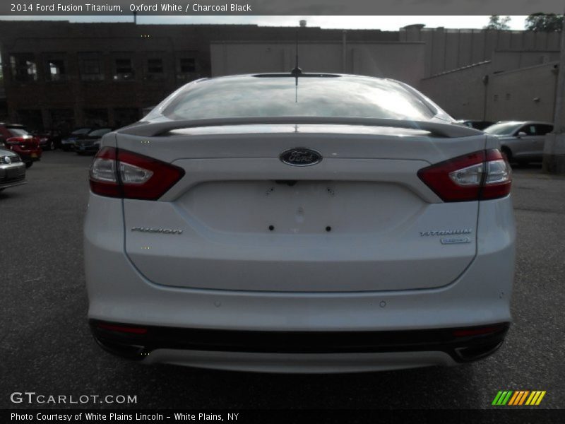 Oxford White / Charcoal Black 2014 Ford Fusion Titanium