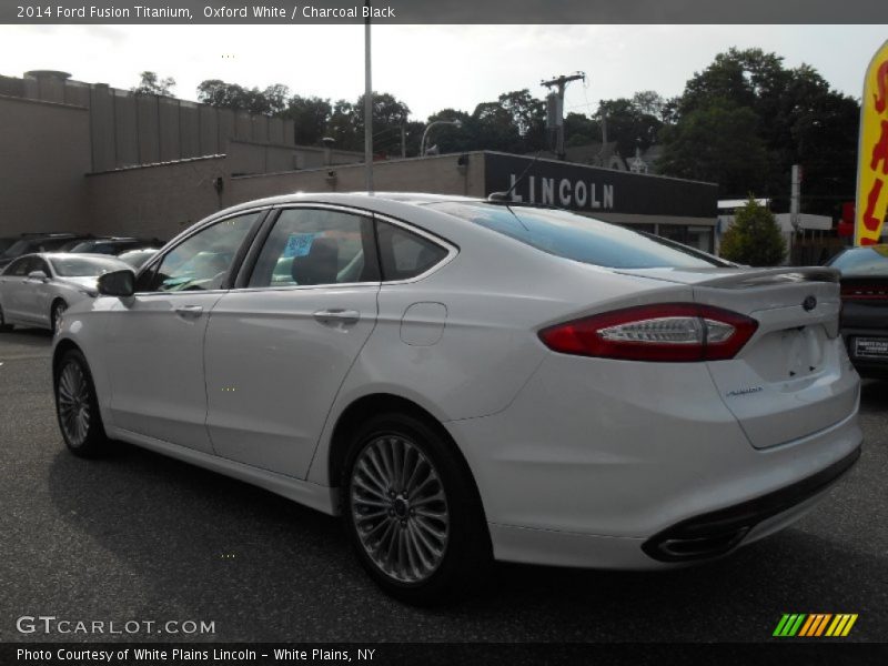 Oxford White / Charcoal Black 2014 Ford Fusion Titanium