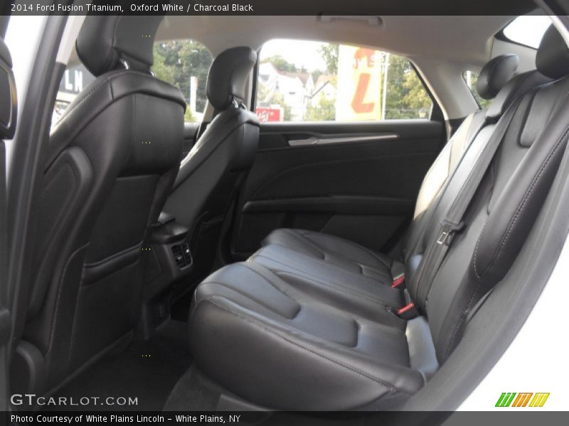 Oxford White / Charcoal Black 2014 Ford Fusion Titanium