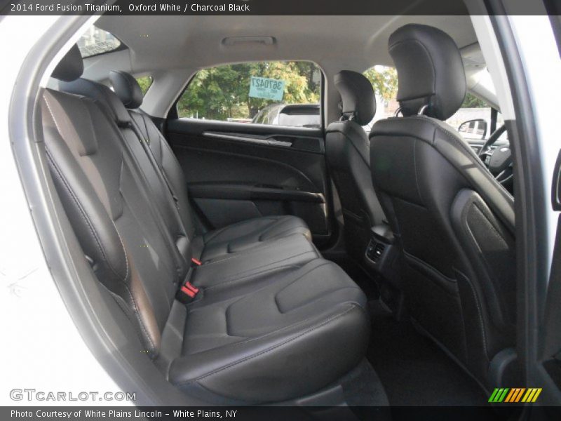 Oxford White / Charcoal Black 2014 Ford Fusion Titanium