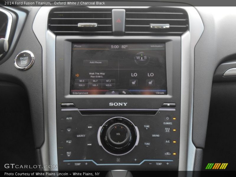 Oxford White / Charcoal Black 2014 Ford Fusion Titanium