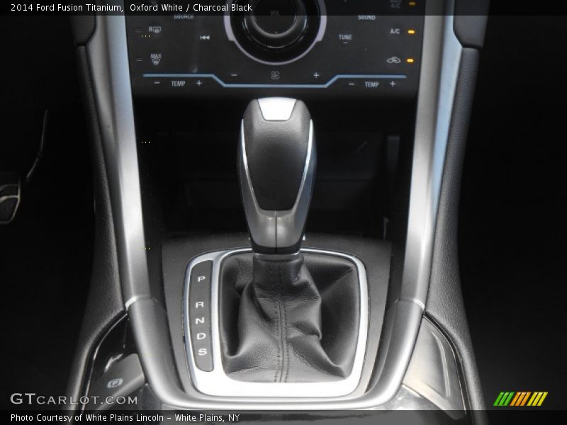 Oxford White / Charcoal Black 2014 Ford Fusion Titanium