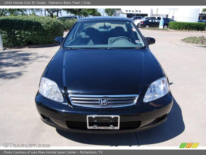 Flamenco Black Pearl / Gray 1999 Honda Civic EX Sedan