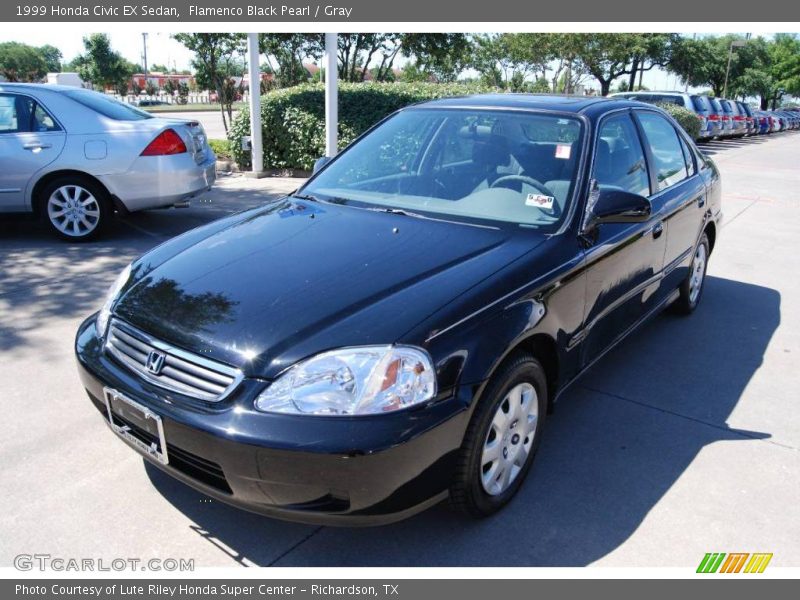 Flamenco Black Pearl / Gray 1999 Honda Civic EX Sedan