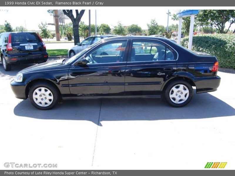 Flamenco Black Pearl / Gray 1999 Honda Civic EX Sedan