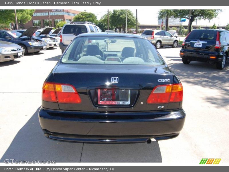 Flamenco Black Pearl / Gray 1999 Honda Civic EX Sedan