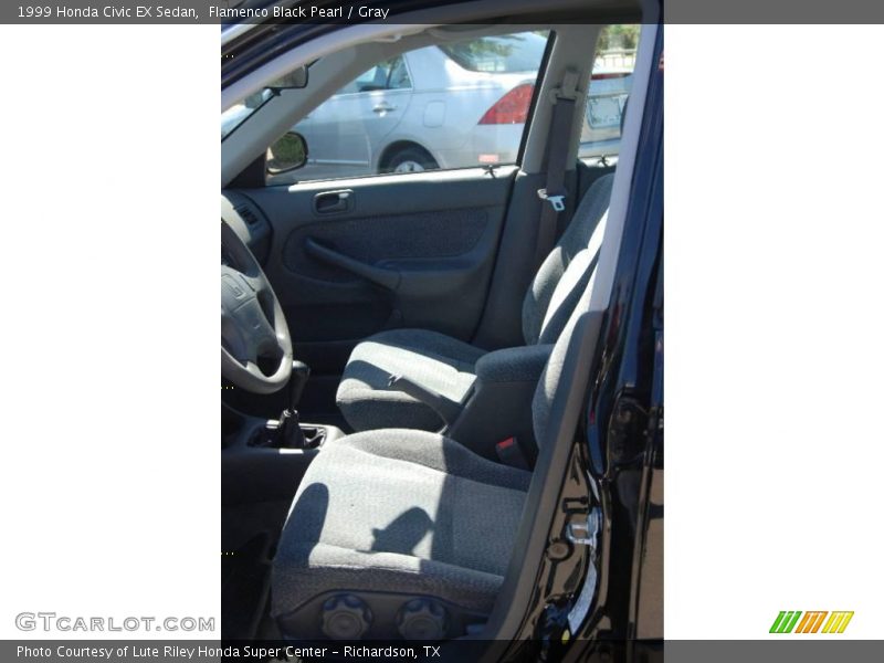 Flamenco Black Pearl / Gray 1999 Honda Civic EX Sedan
