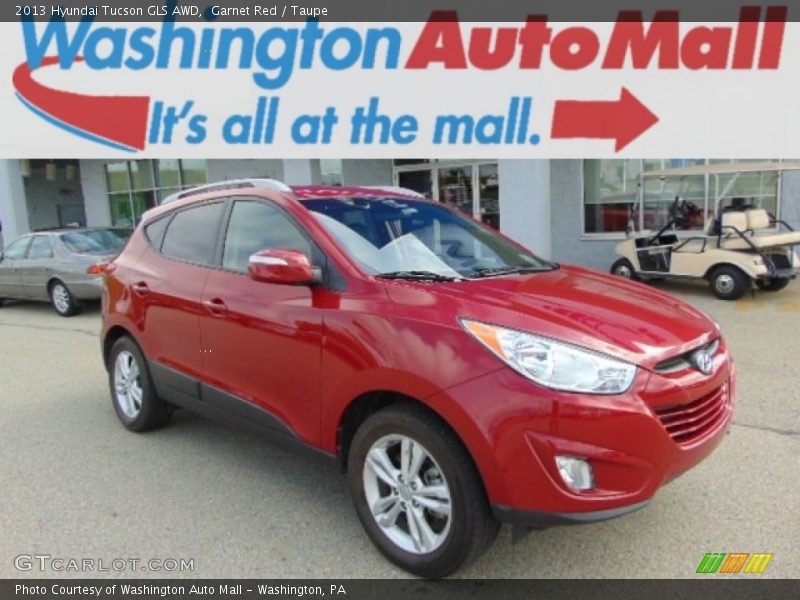 Garnet Red / Taupe 2013 Hyundai Tucson GLS AWD