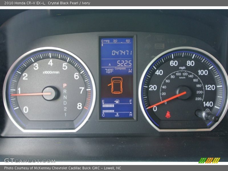 Crystal Black Pearl / Ivory 2010 Honda CR-V EX-L