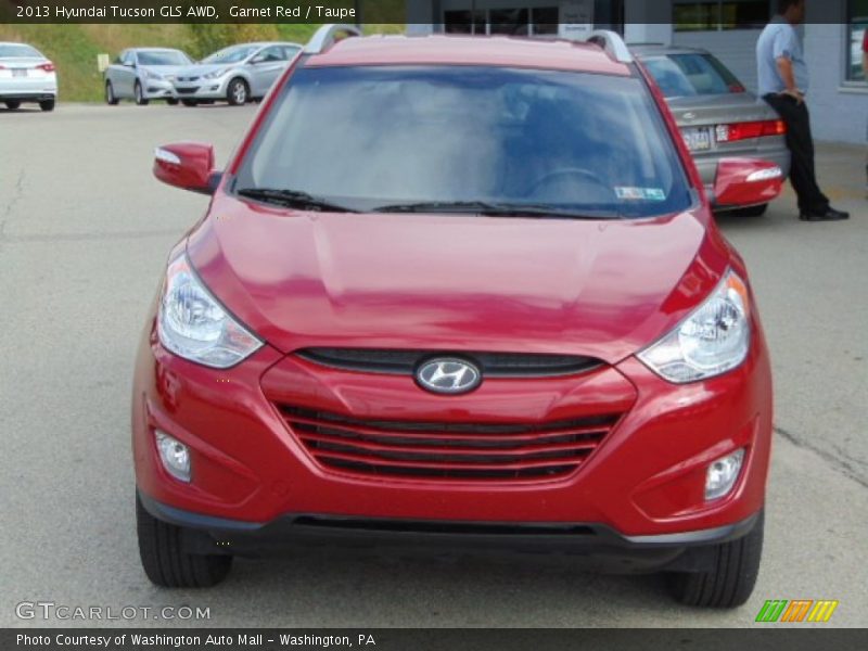 Garnet Red / Taupe 2013 Hyundai Tucson GLS AWD