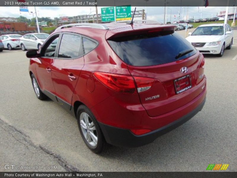 Garnet Red / Taupe 2013 Hyundai Tucson GLS AWD