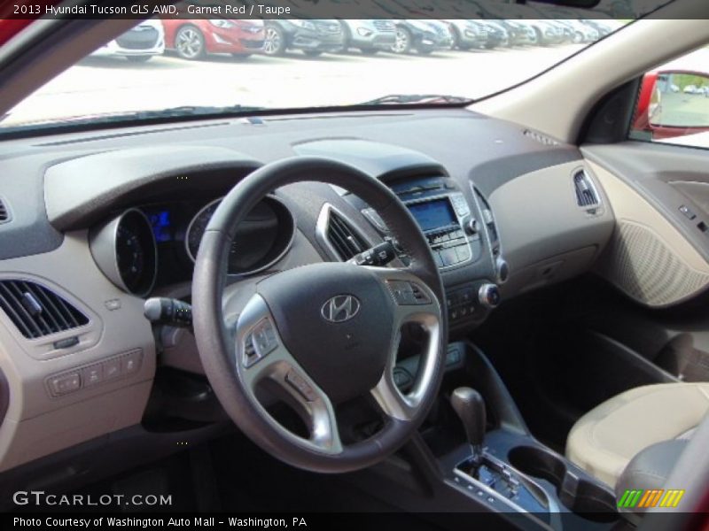 Garnet Red / Taupe 2013 Hyundai Tucson GLS AWD