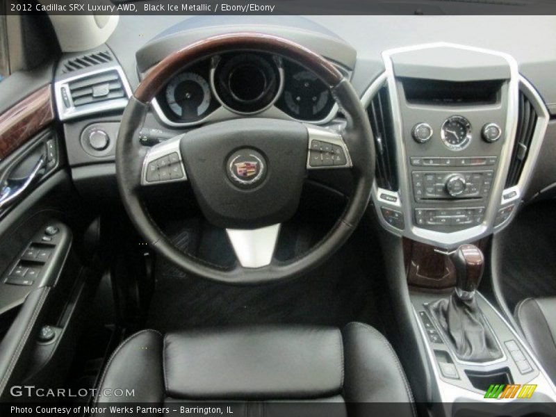 Black Ice Metallic / Ebony/Ebony 2012 Cadillac SRX Luxury AWD